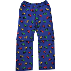 Pyžamové kalhoty s nepropustnou vložkou barevné traktory na modré