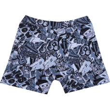 Boxerky  černobílé graffiti