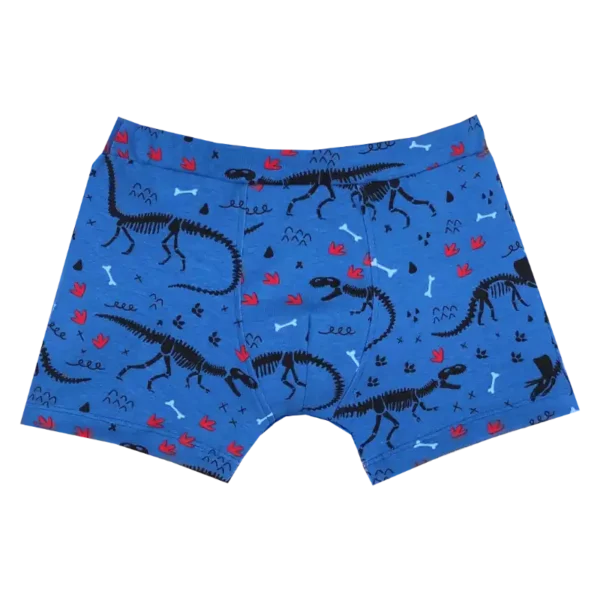 Boxerky dinosauři na modré (enkopréza)