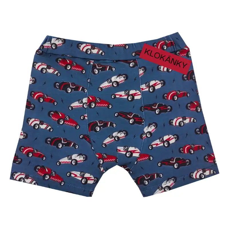 Boxerky klokánky závodní auta