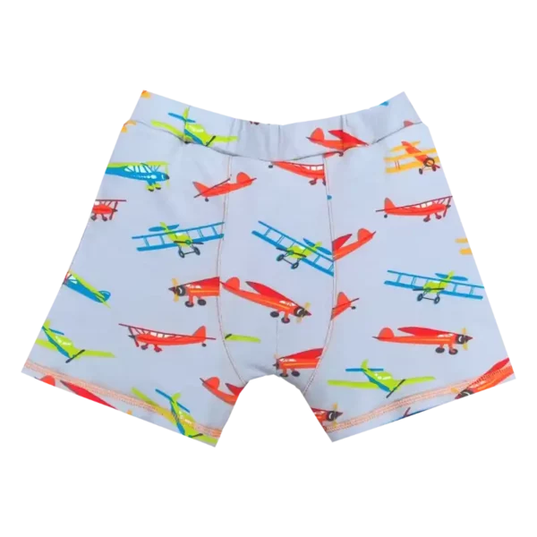 Boxerky barevná letadla na šedé (jednostranné)