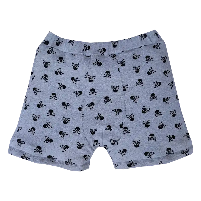 Boxerky lebky na šedé