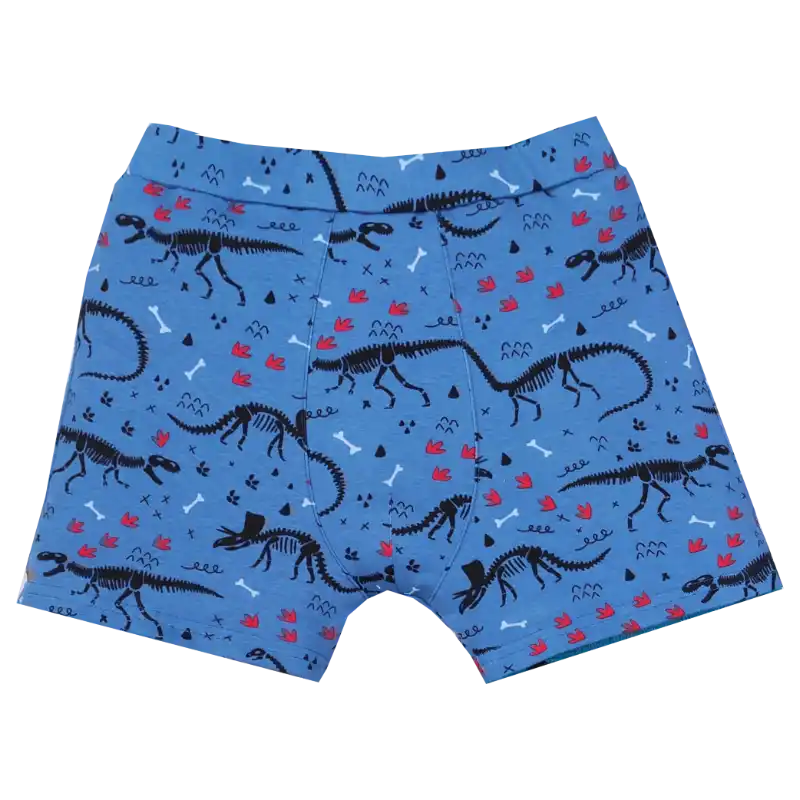 Boxerky dinosauři na modré