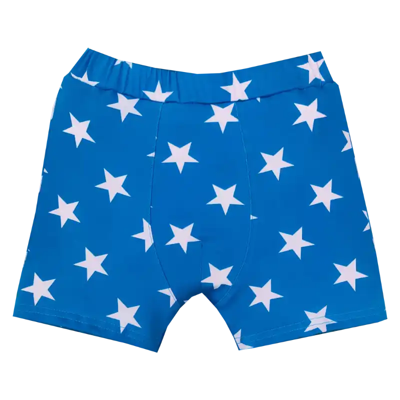 Boxerky hvězdy na modré